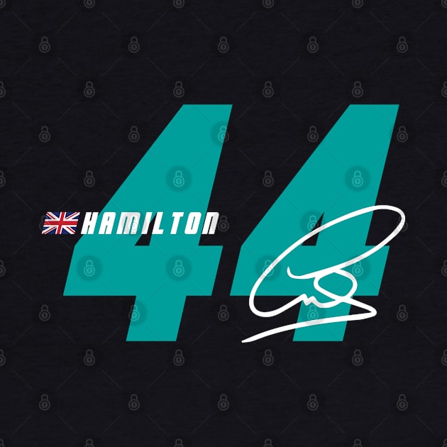 Lewis Hamilton 44 Signature Number by petrolhead